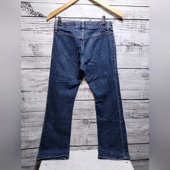 Gap Denim Jeans Medium Blue Y2K 2002 size 2R Long Lean Pockets Flare - Picture 3 of 7